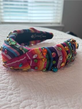 Brianna Cannon Rainbow Serape Fiesta Crystal Headband